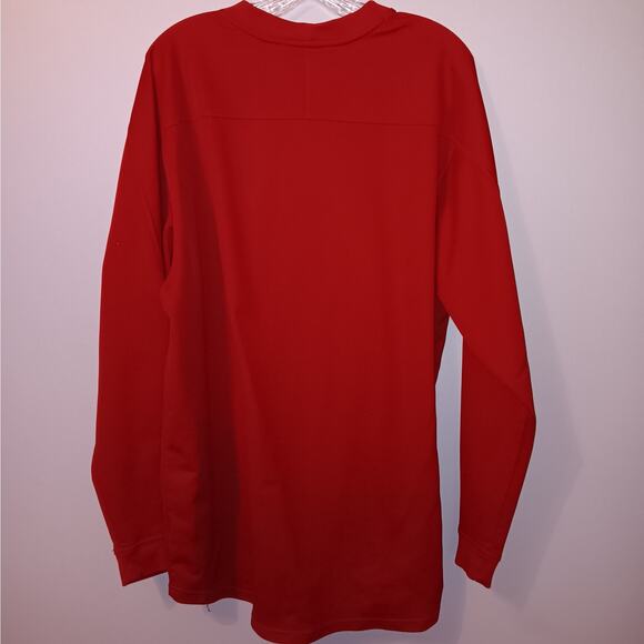 EUC NIKE XXL Men's Long Sleeve Dark Red/Crimson Crewneck Knit Shirt - Picture 2 of 4